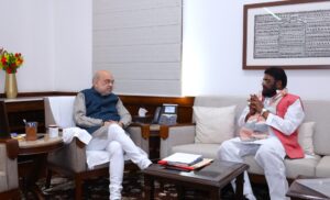 अमित शाह से मिले पूर्व सांसद नरेंद्र कुशवाहा, विकास, सुरक्षा पर चर्चा