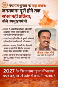 पंचायत चुनाव पर बड़ा बयान: जनगणना पूरी होने तक संभव नहीं प्रक्रिया, बोले उपमुख्यमंत्री