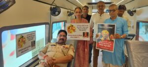 थाना परिसर में अनोखी पहल,  रक्तदान कर शहीदों को दी सच्ची श्रद्धांजलि