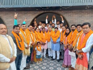 भाजपा की नई जिला कार्यकारिणी का जोरदार स्वागत, सवेरा कंपाउंड में दिखा उत्साह