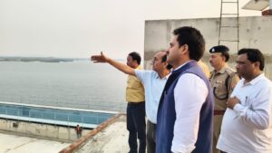 कन्हर सिंचाई परियोजना का जिलाधिकारी के किया निरीक्षण