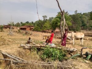 देवकुड़ में पेयजल संकट गहराया, कच्चे कुएं का दूषित पानी पीने को मजबूर आदिवासी परिवार