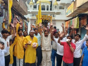 नगर मे भव्य झांकियों जयकारों के साथ निकली भगवान जगन्नाथ की रथयात्रा