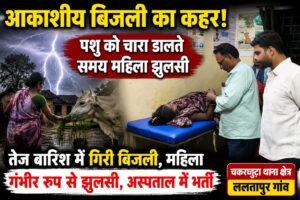 नौगढ़ में महिला पर गिरी आकाशीय बिजली, चारा डालते समय झुलसी, सीएचसी नौगढ़ में भर्ती
