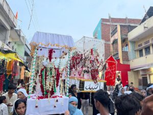 राबर्ट्सगंज में गमगीन माहौल में निकला चेहल्लुम का जुलूस