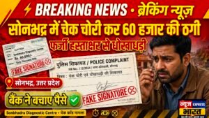 चेक चोरी कर 60 हजार की धोखाधड़ी, फर्जी हस्ताक्षर कर खाते से निकाले पैसे, बैंक की तत्परता से रकम वापस