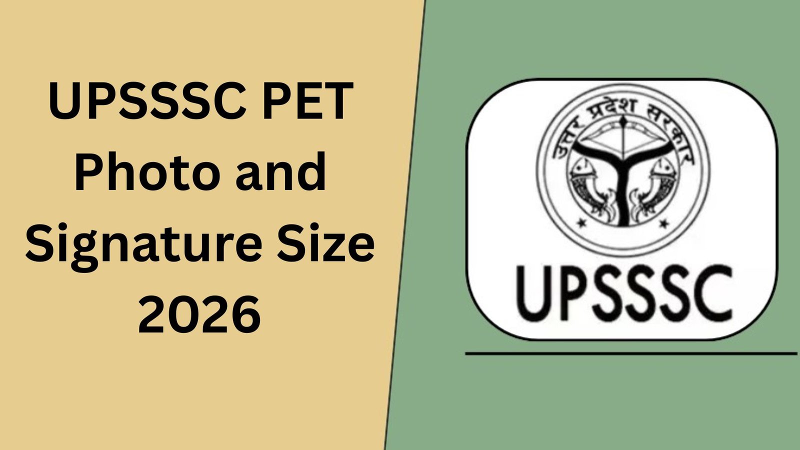 UPSSSC PET Photo and Signature Size 2026